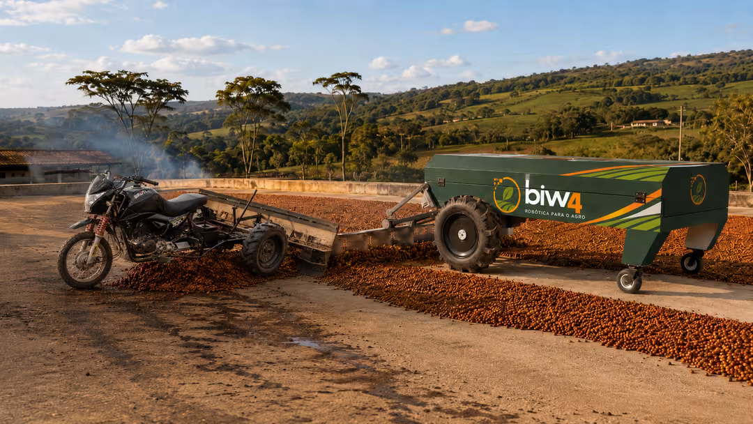 Comparação moto rodo a combustão vs robô biw4agro elétrico